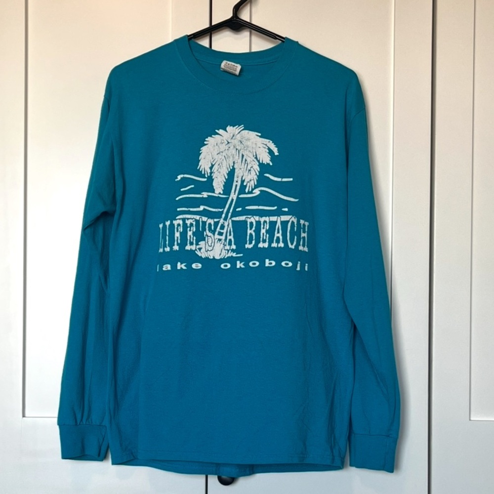 Graphic Blue Long Sleeve T-shirt